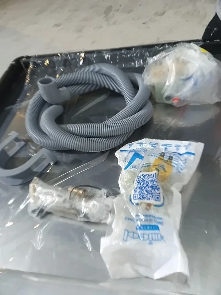 KIT VALVULA ENTRADA AGUA BRASTEMP 27V 2 VIAS MAIS MANGUEIRA DE SAIDA E ENTRADA DE AGUA E - 1