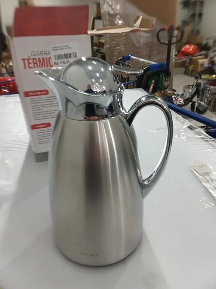 GARRAFA DE CAFÉ TÉRMICA INOX 1 LITRO - 1