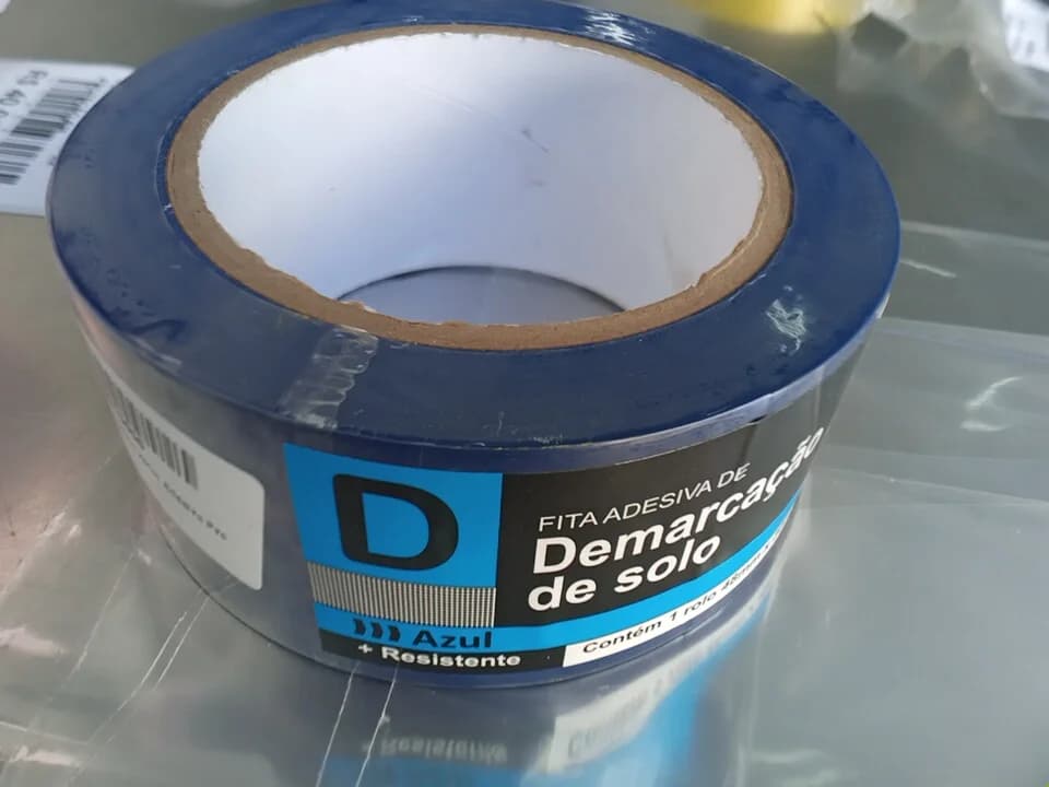 FITA DE DEMARCACAO AZUL 48MM X 30 MTS - 1